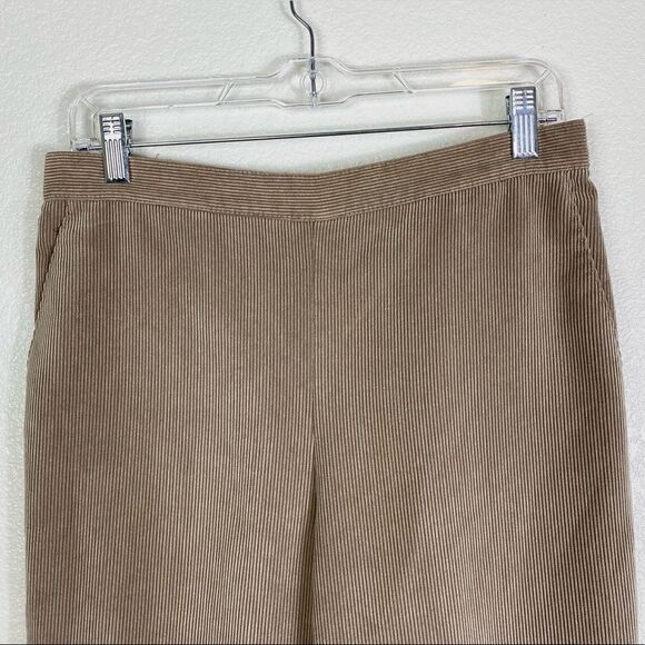 Alfred Dunner Tan Corduroy Straight Leg Casual Pants - Picture 3 of 4